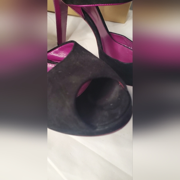 SERGIO ROSSI-size41 or 11-patent leather/suede ankle strap-platform high heel - Picture 10 of 12